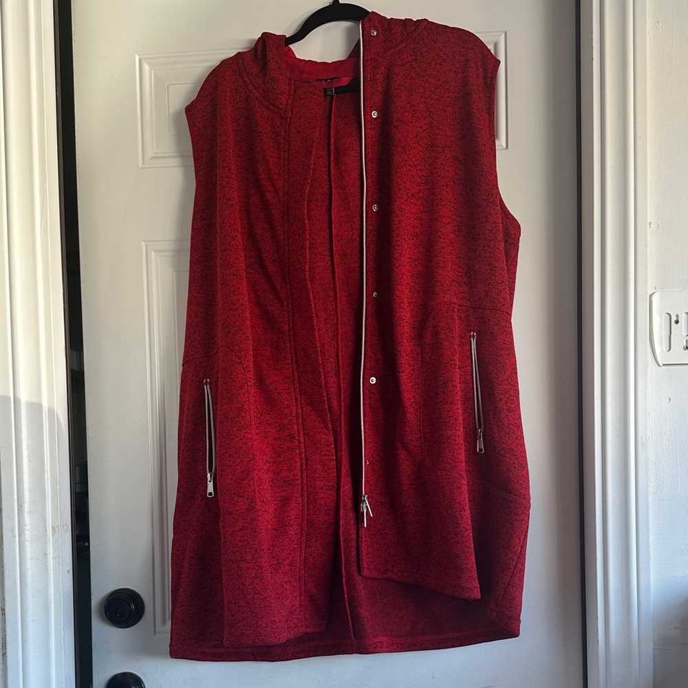 Ulla Popken Red Sleeveless Vest